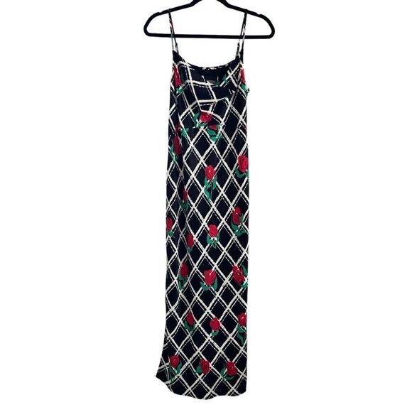 Anthropologie‎ The Elyse Slip Dress Trellis Rose Pattern Women’s Size S - Picture 1 of 7